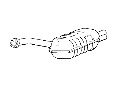 BMW 18-10-1-316-196 Rear Muffler Left