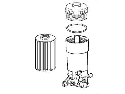 BMW 11-42-1-745-562 Oil Filter With Oil Cooler Connection