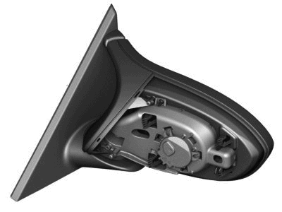 BMW 51-16-8-051-913 Exterior Mirror Without Glass, Heated, Left