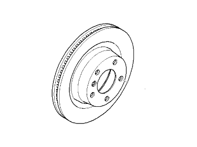 BMW 34-21-6-795-754 Brake Disc, Ventilated, W/Holes, Rear