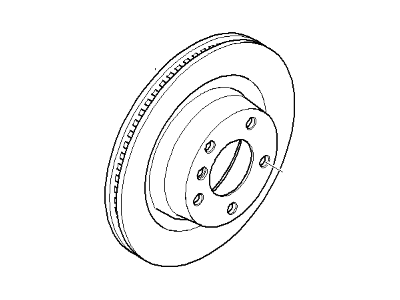 BMW 34-21-6-795-755 Brake Disc, Ventilated, W/Holes, Rear