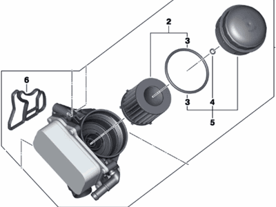 BMW 11-42-7-566-327 Oil Filter Element Set