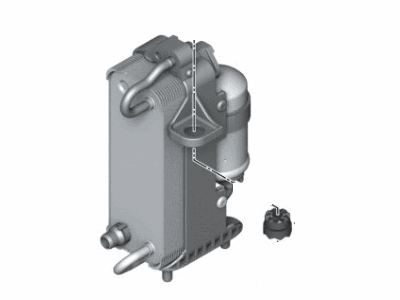 BMW 64-50-6-842-989 Condenser Air Conditioning With Drier