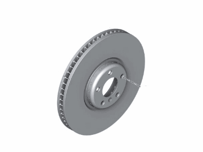 BMW 34-11-6-789-069 Brake Disc, Lightweight, Ventilated, Left