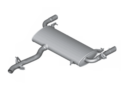 BMW 18-30-8-488-033 Rear Exhaust Flap Muffler