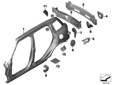 BMW 61-13-6-954-561 Blind Rivet Nut, Flat Headed