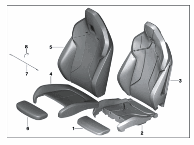 BMW 52-10-7-451-415 SEAT HEATING BACKREST
