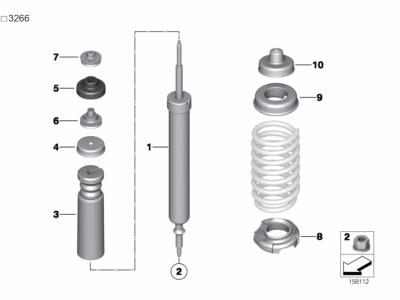 BMW 33-50-6-784-003 Hex Nut With Flange