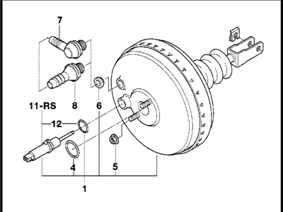 BMW 34-33-1-162-965 Power Brake Booster