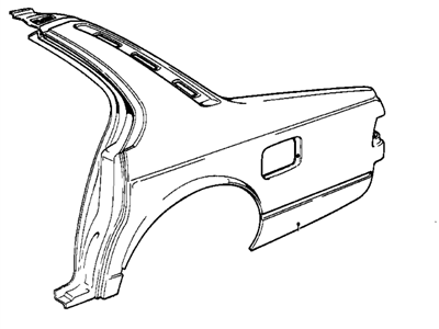 BMW 41-35-1-961-845 Left Rear Side Panel
