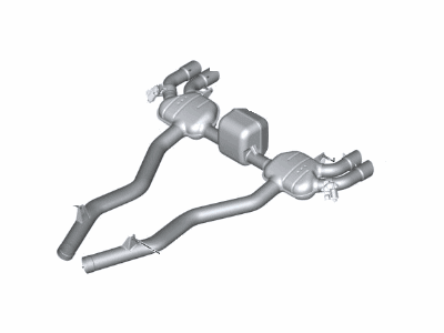 BMW 18-30-8-097-589 REAR MUFFLER WITH EXHAUST FL