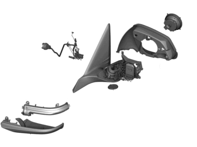 BMW 51-16-7-420-275 Heated Outside Mirror, Left