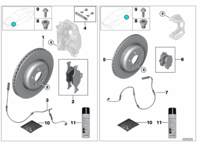 BMW 34-11-6-883-731 Repair Kit, Expanding Spring