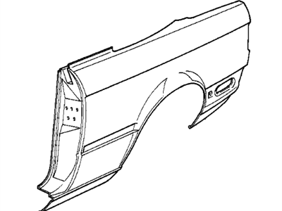 BMW 41-35-1-961-941 Left Rear Side Panel
