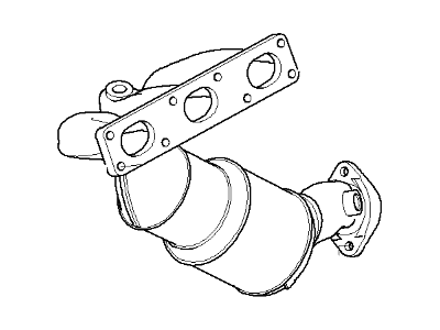 BMW 18-40-7-523-904 Exchange. Exhaust Manifold With Catalyst