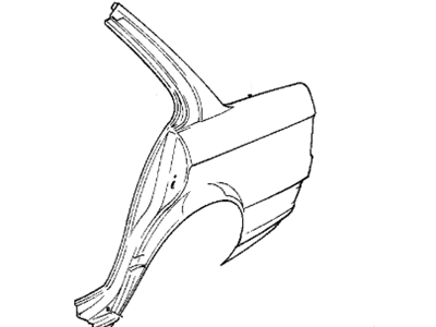 BMW 41-35-1-972-967 Left Rear Side Panel