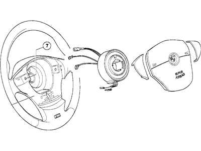 BMW 32-34-2-228-230 Steering Wheel Black