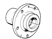 OEM 1985 BMW 735i Wheel Hub - 31-21-1-123-435