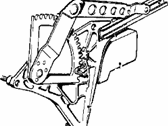 OEM 1987 BMW 735i Rear Right Window Regulator - 51-35-1-868-192