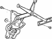 OEM 1987 BMW 325i Front Left Door Window Regulator - 51-33-1-935-641