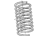 OEM 1989 BMW 525i Coil Spring - 33-53-2-226-648