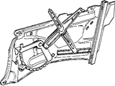 OEM 1991 BMW 735iL Rear Right Window Regulator - 51-34-8-147-530