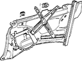 OEM 1988 BMW 735iL Rear Left Window Regulator - 51-34-8-147-531