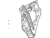 OEM 1991 BMW 850i Rear Right Window Regulator - 51-33-8-123-234