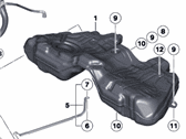 OEM 2012 BMW 750Li Plastic Fuel Tank - 16-11-7-364-177
