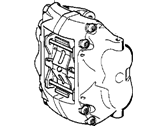 OEM 1987 BMW M6 Front Left Brake Caliper - 34-11-2-225-002