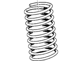 OEM 1987 BMW 735i Coil Spring - 33-53-1-128-632