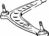 OEM 1989 BMW 325i Right Wishbone - 31-12-1-701-060