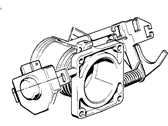 OEM 1986 BMW 535i Throttle Body - 13-54-1-706-303