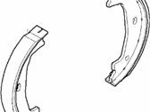 OEM BMW 535i Repair Kit Brake Shoe Asbestos-Free - 34-41-6-761-293