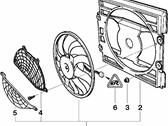 OEM 2002 BMW M3 Radiator Cooling Fan Motor - 64-54-6-988-914