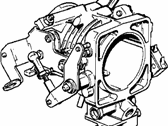 OEM 1987 BMW 735i Throttle Body - 13-54-1-707-678