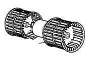 OEM 1984 BMW 533i Blower Unit - 64-11-1-354-618
