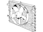 OEM 1990 BMW 325iX Radiator Cooling Fan Wheel - 64-54-1-377-298