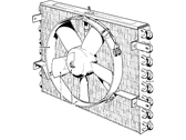 OEM 1990 BMW 735i Fan Assembly - 64-54-1-392-913