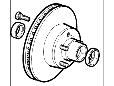 Ford YW7Z-1V102-AA Hub & Rotor