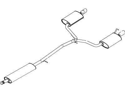 Ford DA8Z-5230-B Centre And Rear Muffler Assembly