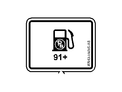 Ford XW4Z-9A095-AB Fuel Label
