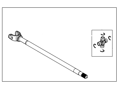 Ford AC3Z-3219-B Shaft - Front Axle