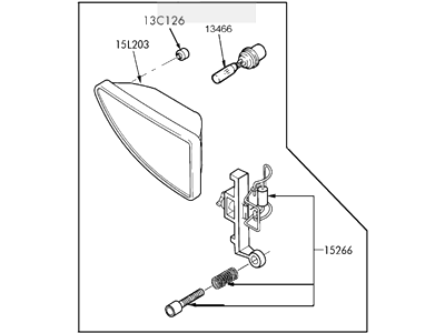 Ford 1S4Z-15200-AD Fog Lamp Assembly