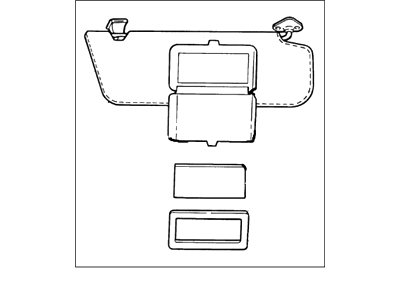 Ford F5UZ1504105ABD Visor Assembly Sun