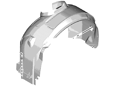 Ford DM5Z-16102-C Front Fender Liner