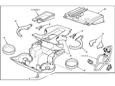 Ford F8VZ5404810AAB Ashtray Assembly