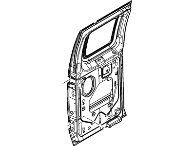 Ford F6UZ-1524622-CA Door Assembly - Rear - With Hinges