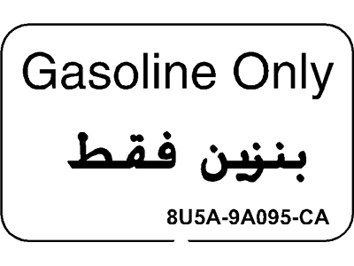 Ford 8U5Z-9A095-C Fuel Label