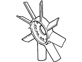 OEM Ford Bronco II Engine Cooling Fan - E4TZ8600B